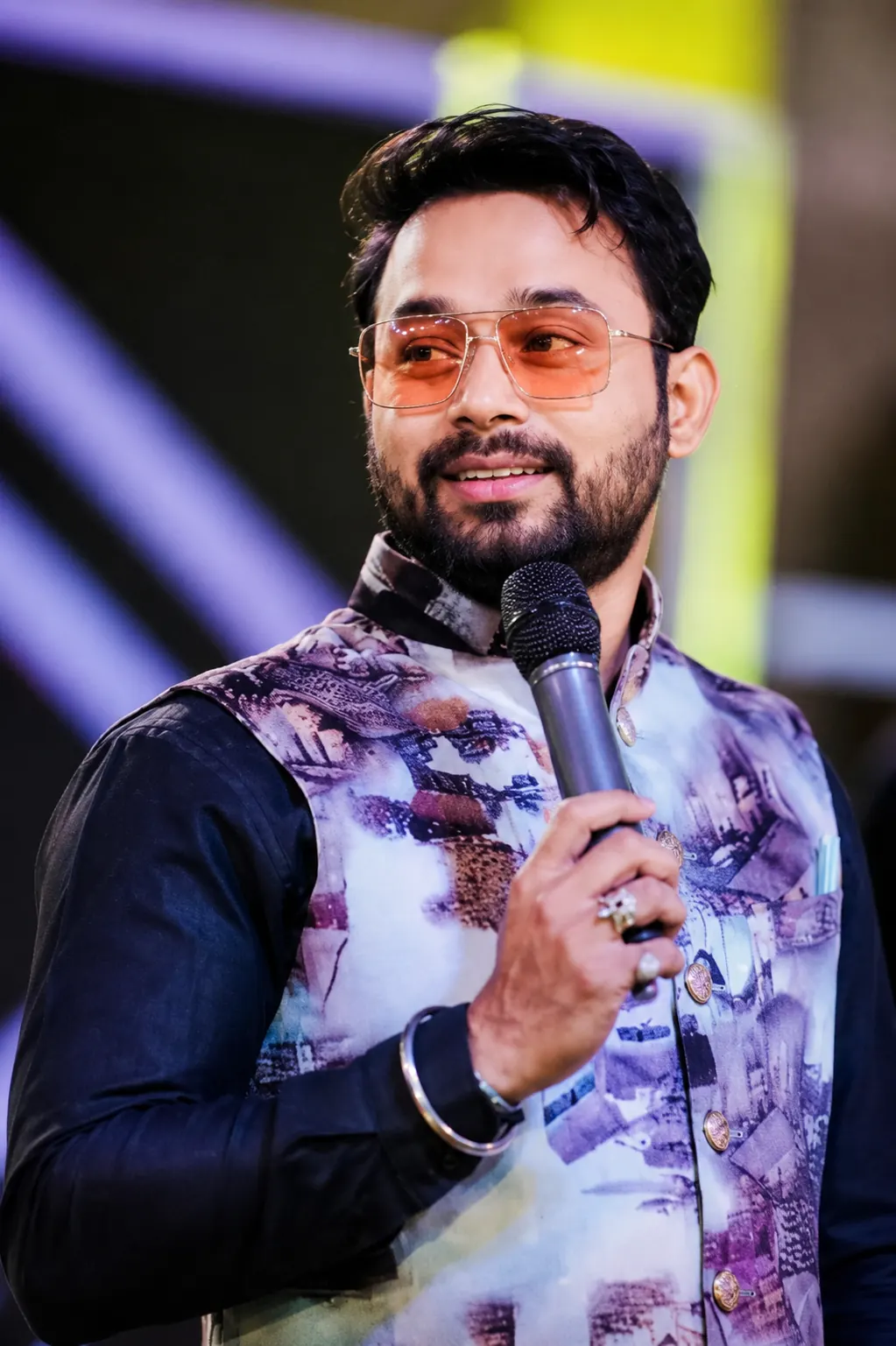 Hosting a grand wedding stage — Anchor Sourabh Shandilya